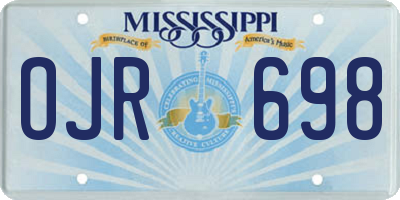 MS license plate OJR698