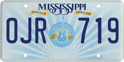 MS license plate OJR719