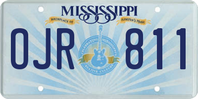 MS license plate OJR811