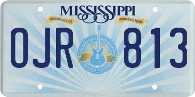 MS license plate OJR813