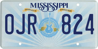 MS license plate OJR824
