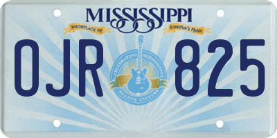 MS license plate OJR825