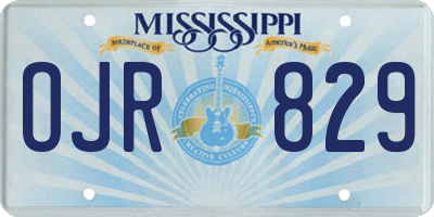 MS license plate OJR829