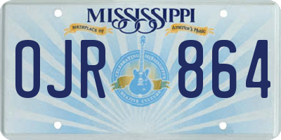 MS license plate OJR864