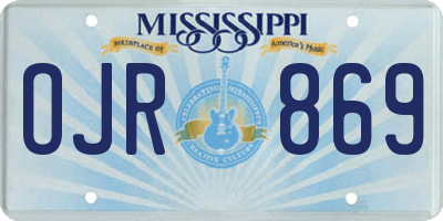 MS license plate OJR869