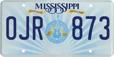 MS license plate OJR873