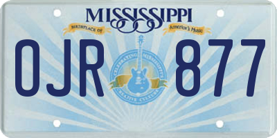 MS license plate OJR877