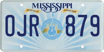 MS license plate OJR879
