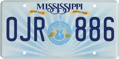 MS license plate OJR886