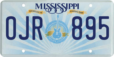 MS license plate OJR895