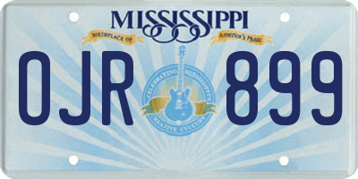 MS license plate OJR899