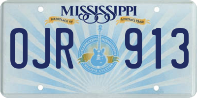 MS license plate OJR913