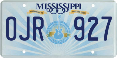 MS license plate OJR927