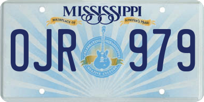 MS license plate OJR979