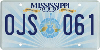 MS license plate OJS061