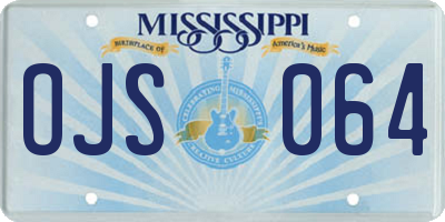 MS license plate OJS064