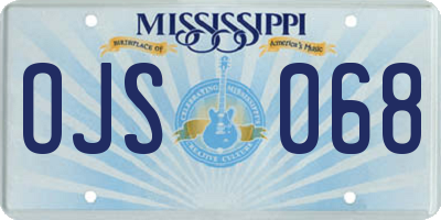 MS license plate OJS068