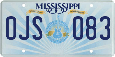 MS license plate OJS083
