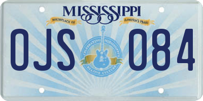 MS license plate OJS084