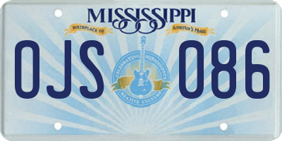 MS license plate OJS086