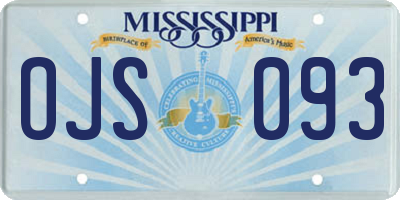 MS license plate OJS093