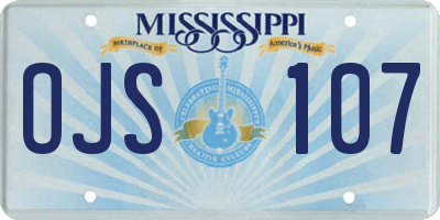 MS license plate OJS107