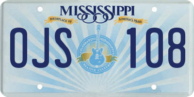 MS license plate OJS108