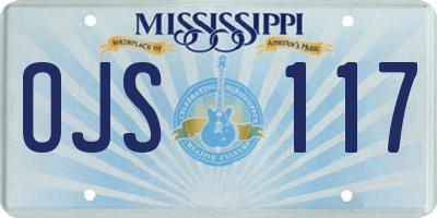 MS license plate OJS117