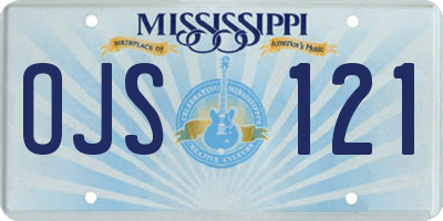 MS license plate OJS121