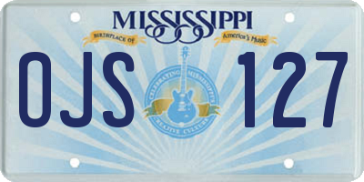 MS license plate OJS127