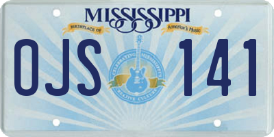 MS license plate OJS141