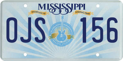 MS license plate OJS156