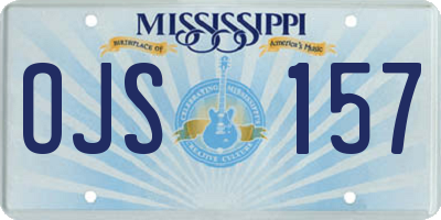 MS license plate OJS157