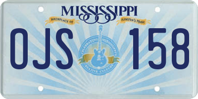 MS license plate OJS158