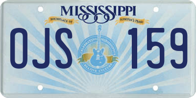 MS license plate OJS159