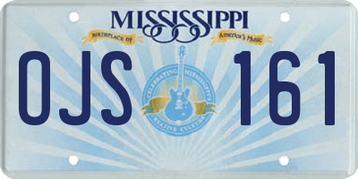 MS license plate OJS161