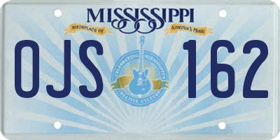 MS license plate OJS162