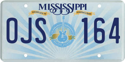 MS license plate OJS164