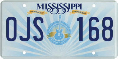 MS license plate OJS168