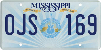 MS license plate OJS169