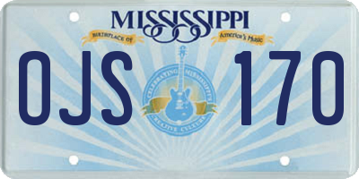 MS license plate OJS170