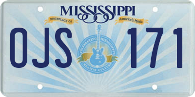 MS license plate OJS171