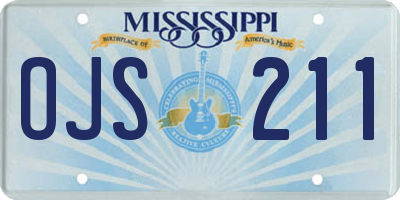 MS license plate OJS211
