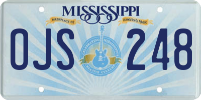 MS license plate OJS248