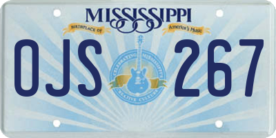 MS license plate OJS267