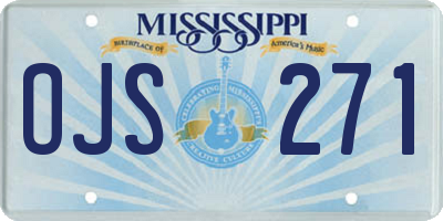 MS license plate OJS271