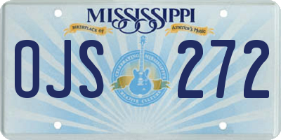 MS license plate OJS272