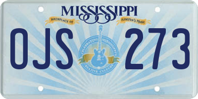 MS license plate OJS273