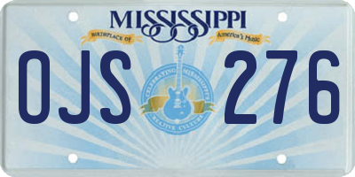 MS license plate OJS276
