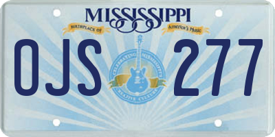 MS license plate OJS277